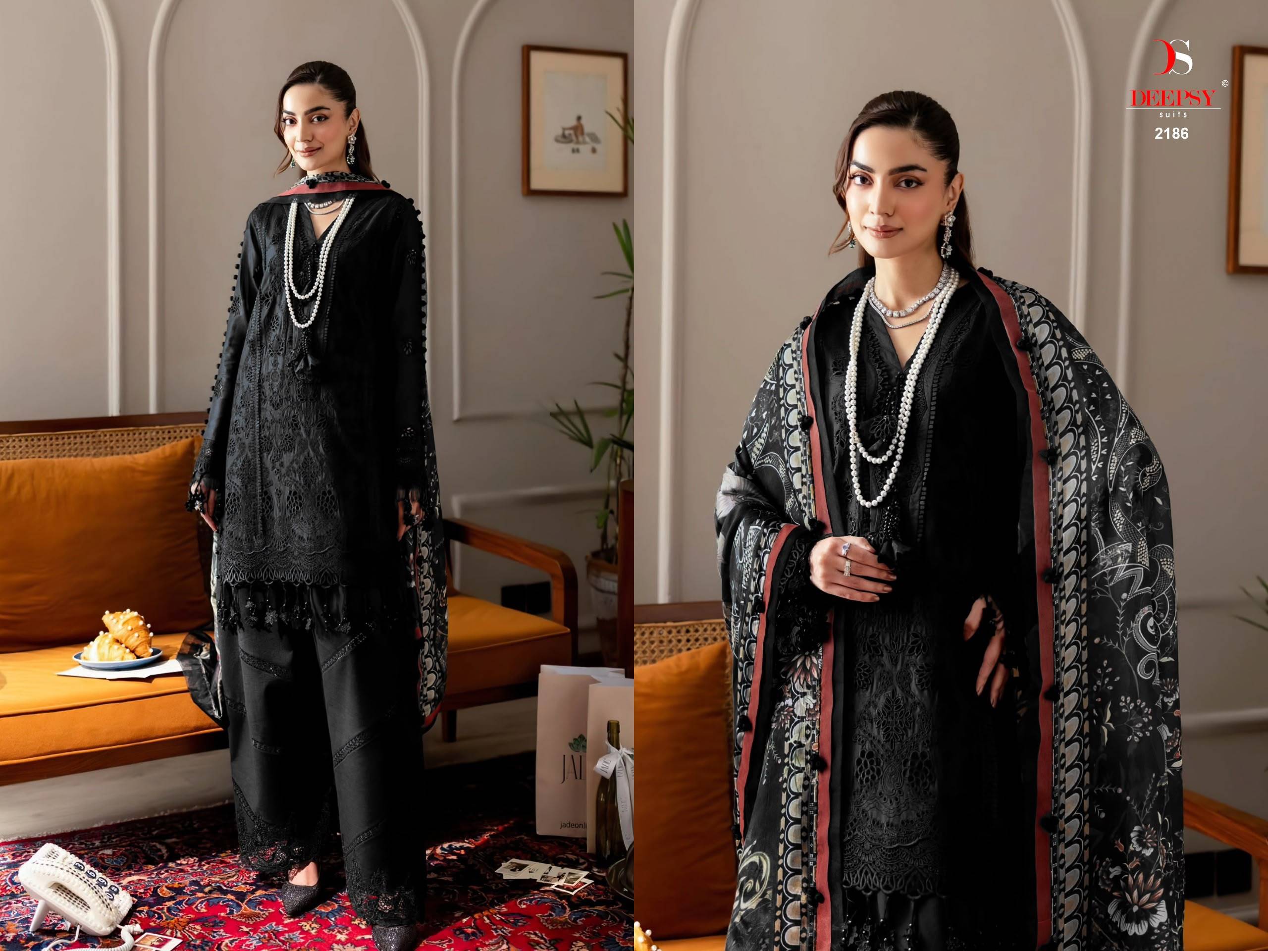 JADE COUTURE BY DEEPSY SUITS 2181 To 2186 Series Indian Traditional casual wear Pakistani pure cotton dresses At Wholesale Price